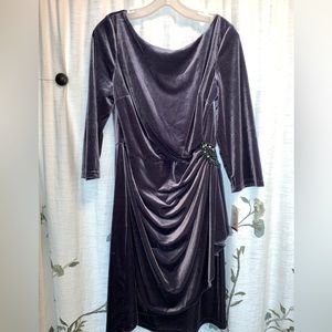 David’s Bridal Oleg Cassini NWT Size 14 Blue Velez mini dress. Never worn